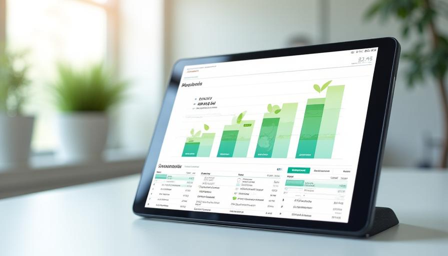 Smart cooling energy metrics dashboard showing carbon savings